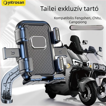 Snap-on telefontartó Tailing elektromos robogóhoz – rezgéscsillapító, cyberpunk stílus, műanyag kivitelezés, vezeték nélküli töltés