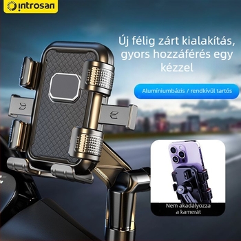 Snap-on telefontartó Tailing elektromos robogóhoz – rezgéscsillapító, cyberpunk stílus, műanyag kivitelezés, vezeték nélküli töltés