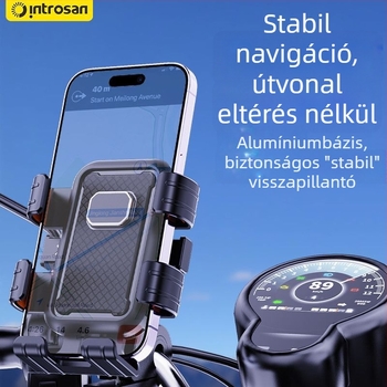 Snap-on telefontartó Tailing elektromos robogóhoz – rezgéscsillapító, cyberpunk stílus, műanyag kivitelezés, vezeték nélküli töltés