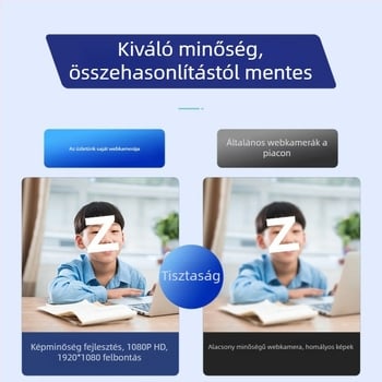 Okos PTZ USB webkamera 1080p HD, 800K szenzor, USB 2.0, meghajtó nélküli, asztali számítógépre