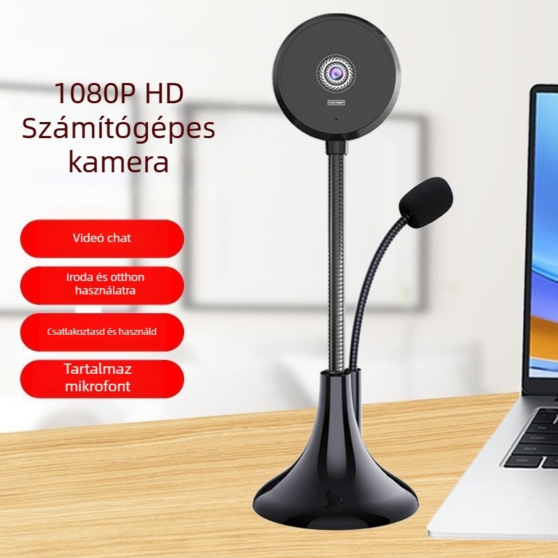 Okos PTZ USB webkamera 1080p HD, 800K szenzor, USB 2.0, meghajtó nélküli, asztali számítógépre