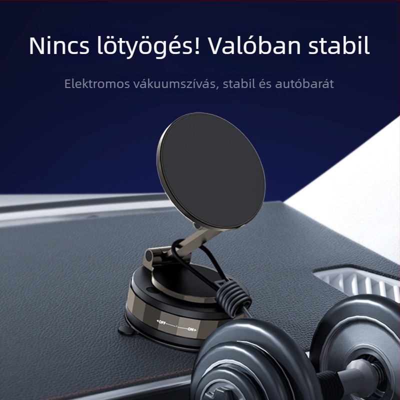 Mágneses autós telefontartó — univerzális ötvözetből, hajlékony és forgatható navigációs tartó