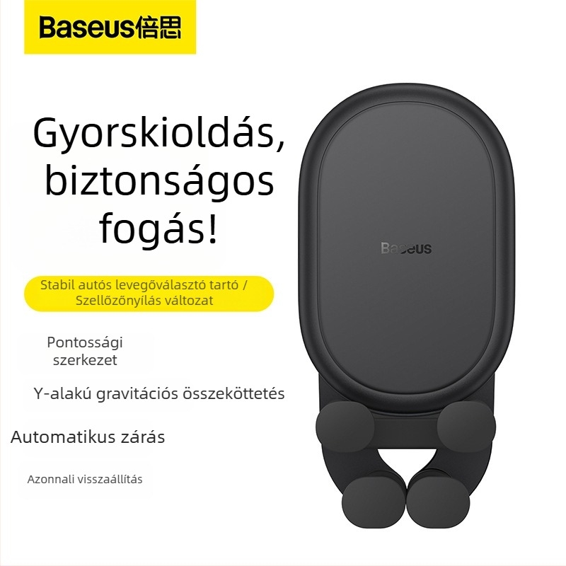 Baseus autótelefon-tartó – univerzális gravitációs rögzítés a szellőzőhöz, navigációhoz, ABS+PC