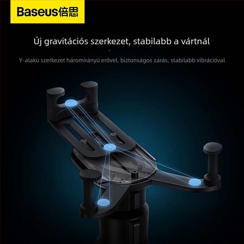 Baseus autótelefon-tartó – univerzális gravitációs rögzítés a szellőzőhöz, navigációhoz, ABS+PC