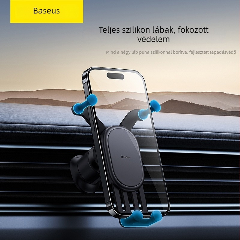 Baseus autótelefon-tartó – univerzális gravitációs rögzítés a szellőzőhöz, navigációhoz, ABS+PC