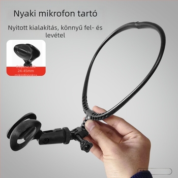 Nyakhoz akasztott mikrofonállvány, univerzális modell, műanyag, egyszerű stílus