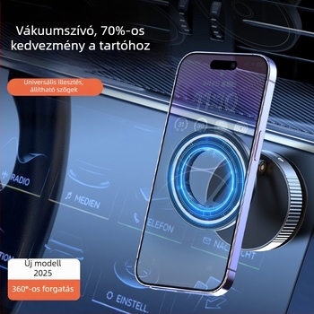 K11 cinkötvözetű vákuumos autótelefon-tartó, hajtogatható, teljesen fém mágneses tartó