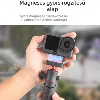 Dji Action 6 mágneses kézi szelfi bot, mini asztali teleszkópos állványhoz, ötvözet szerkezet, sportkamerákhoz való kiegészítő