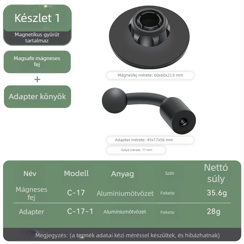 MagSafe mágneses autótelefon-tartó, hordozható asztali állvány, ötvözet test, univerzális illeszkedés