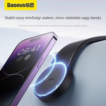Baseus MagSafe Vezeték nélküli autós tartó mágneses tartóval és navigációval (MagSafe, Vezeték nélküli töltés, Navigáció)