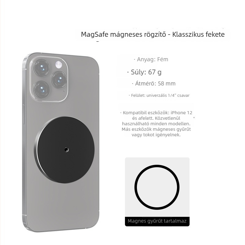 Oldshark MagSafe fém telefonklipsz – Alumínium mobilkiegészítő testreszabható, licencelt magánmárka