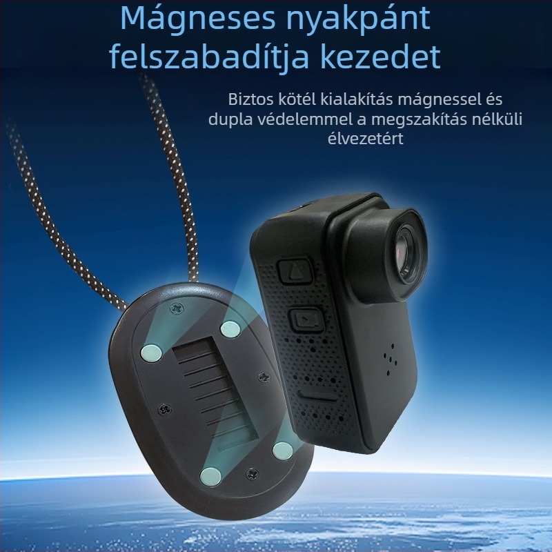 W9 mini sportkamera 1080P képernyő nélkül, TF-kártya, 1–2 órás akkumulátor, egy kamera