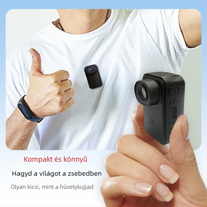 W9 mini sportkamera 1080P képernyő nélkül, TF-kártya, 1–2 órás akkumulátor, egy kamera