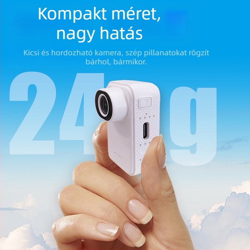 W9 mini sportkamera 1080P képernyő nélkül, TF-kártya, 1–2 órás akkumulátor, egy kamera