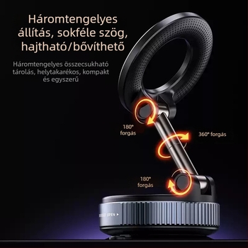 Gépjármű telefon tartó – univerzális, fémből készült, rezgésálló funkció, epoxi bevonat