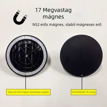 N52 erős mágneses szívófej, MagSafe-kompatibilis, 17 mm-es golyófej, univerzális autó tartó