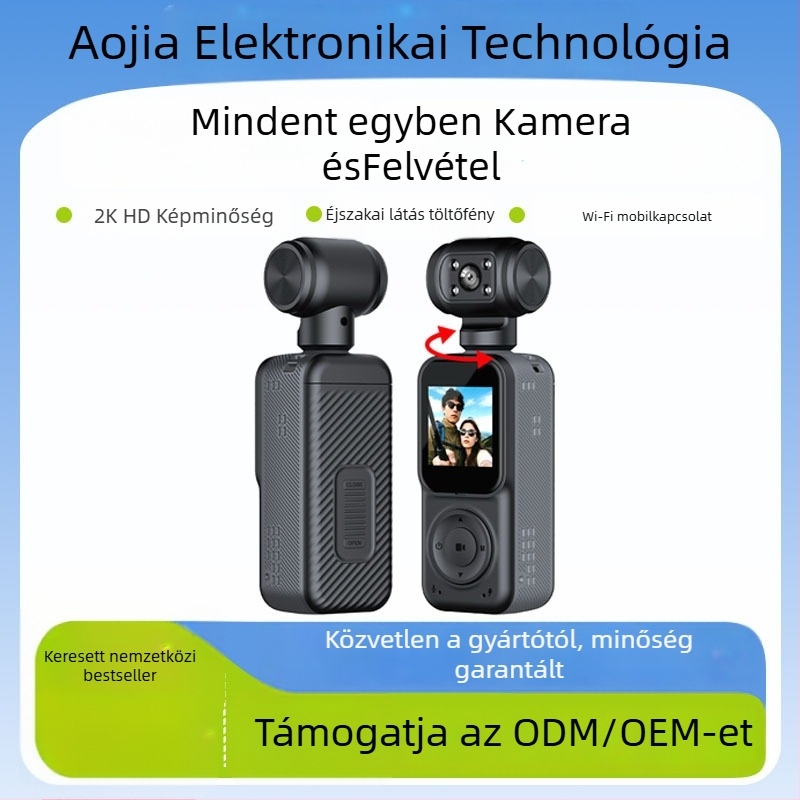Q5 hordozható kültéri sportkamera 1,5 hüvelykes LCD-vel, 2MP, TF-kártya, 5–6 órás akkumulátor-élettartam
