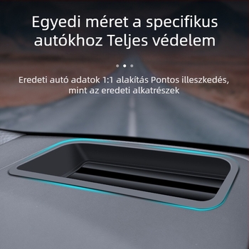Jármű HUD védőburkolat CXMHUD002 Zeekr 7X-hez – ABS + edzett üveg, ívelt HUD kijelző, porálló belső