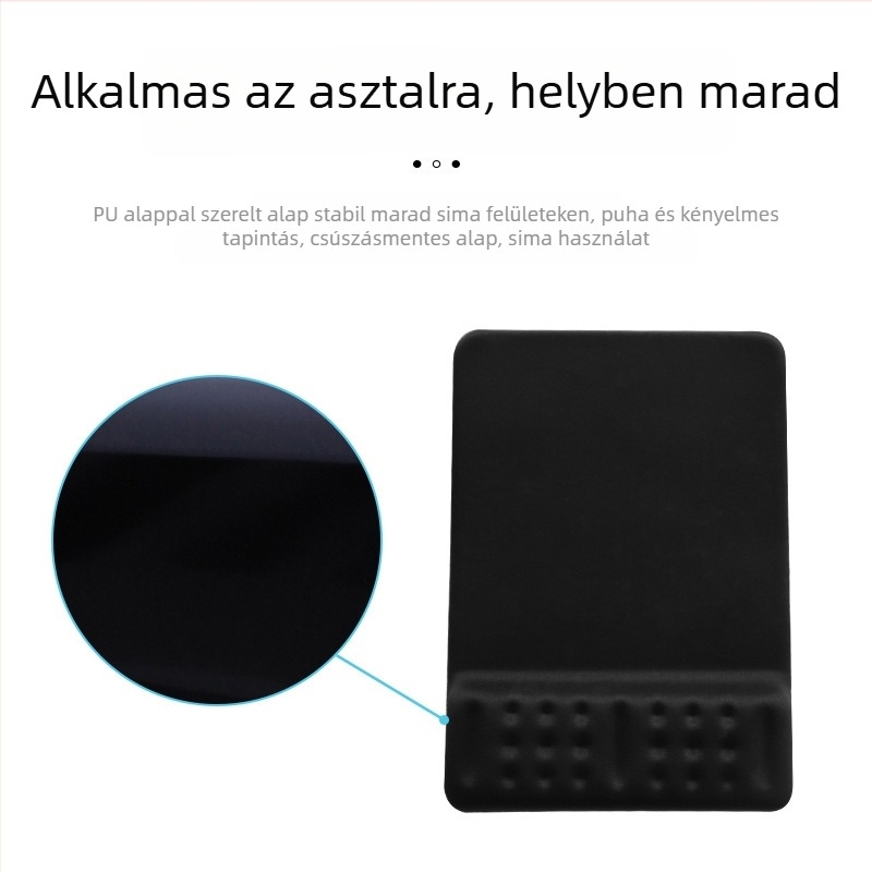 Kis méretű csuklótámasz billentyűzethez és egérhez — PVC + memóriahab + PU alap; támasz a csuklóhoz; logó nyomtatás; OEM testreszabás