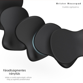 Ergonomikus egérpad csuklótámasz, textil anyagból, csúszásmentes, OEM testreszabható