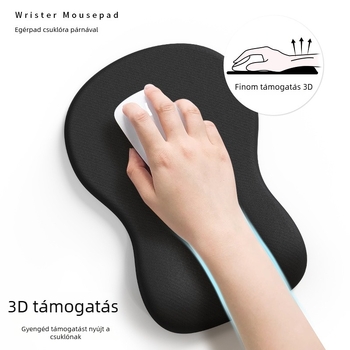 Ergonomikus egérpad csuklótámasz, textil anyagból, csúszásmentes, OEM testreszabható