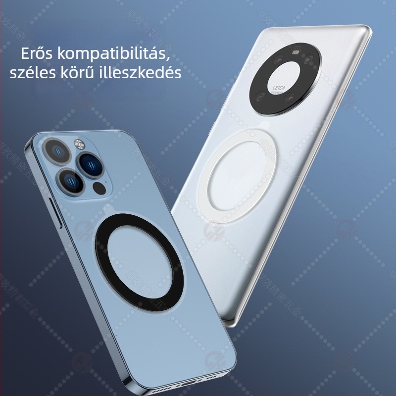 Erős mágneses műanyag hátlap MagSafe-kompatibilis telefonvédőhöz mágneses gyűrűvel