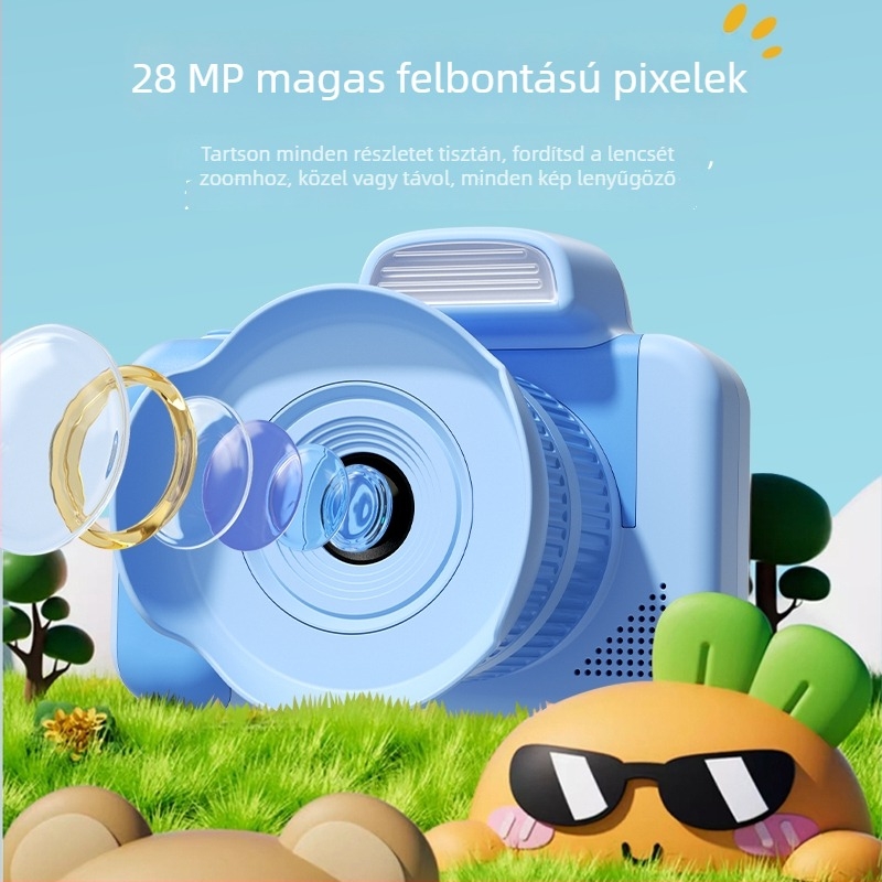 DELANDA Gyerek Kamera D31 – 48 MP CCD, 2,0 hüvelykes LCD, TF-kártya támogatás, videó felvétel, ABS ház