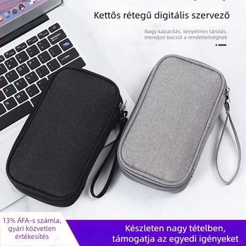 Digitális kiegészítők tároló kocka, Modell 1243, Oxford anyag, Többfunkciós, utazáshoz