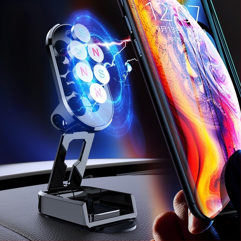 D11 Autós telefon-tartó — Fire Leopard Industrial, mágneses szívóalj, ötvözet test, univerzális navigációval kompatibilis