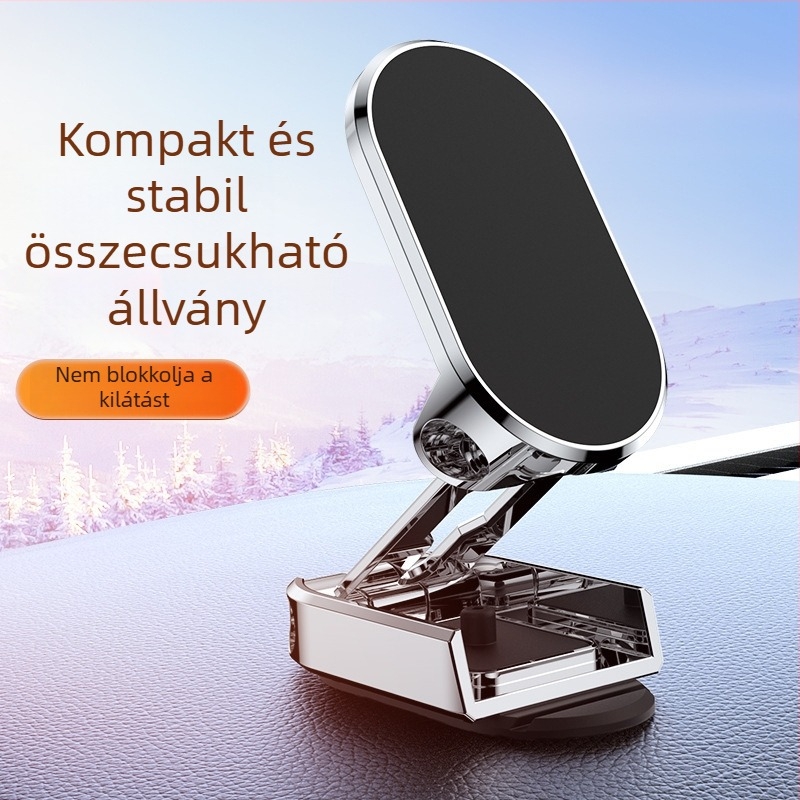 D11 Autós telefon-tartó — Fire Leopard Industrial, mágneses szívóalj, ötvözet test, univerzális navigációval kompatibilis