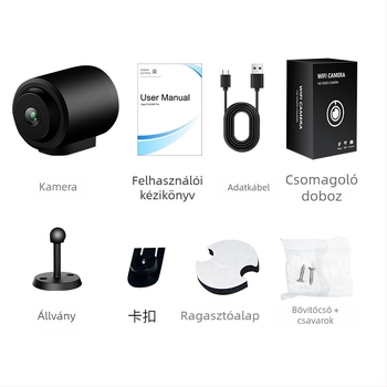 A9 Frissített Kamera – Model C1 Vezeték nélküli Megfigyelő Kamera, 1080p, TF kártya tárhely, 300mAh Akkumulátor, Műanyag ház