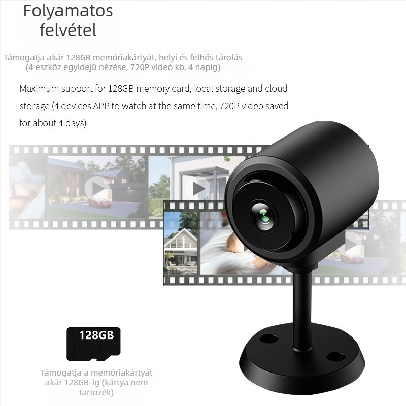 A9 Frissített Kamera – Model C1 Vezeték nélküli Megfigyelő Kamera, 1080p, TF kártya tárhely, 300mAh Akkumulátor, Műanyag ház