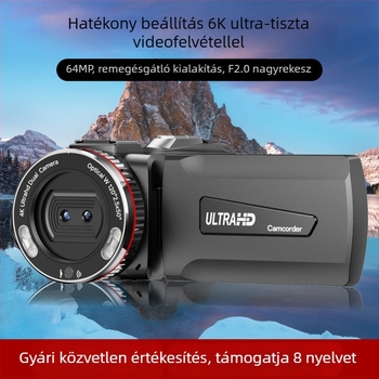 HDV900 Pro Kézben tartható mindent egyben kamera – 21x optikai zoom, 24MP CMOS szenzor, 1080p, 270° forgatható kijelző, USB-C/HDMI, MicroSD
