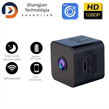 X1 1080p WiFi biztonsági kamera TF-kártyával, 60 perc akkumulátor élettartam, videó rögzítés és fénykép készítés