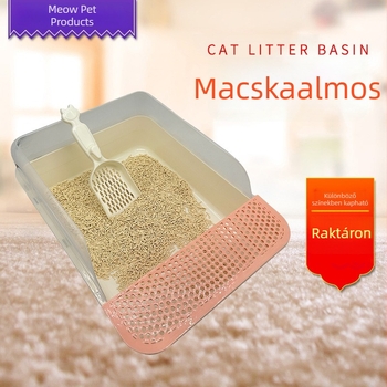 Nagy méretű macskaalomtál, cseppálló, levehető, tisztításhoz