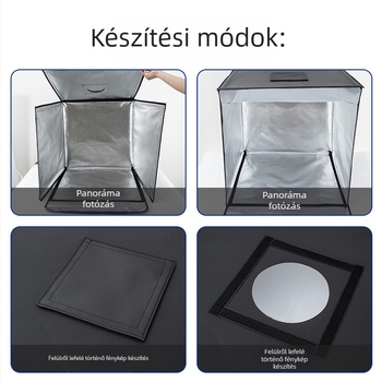 Kis összecsukható fotóstúdió személyes fotózáshoz, modell Photo studio, testreszabható gyártási terület, súly 3