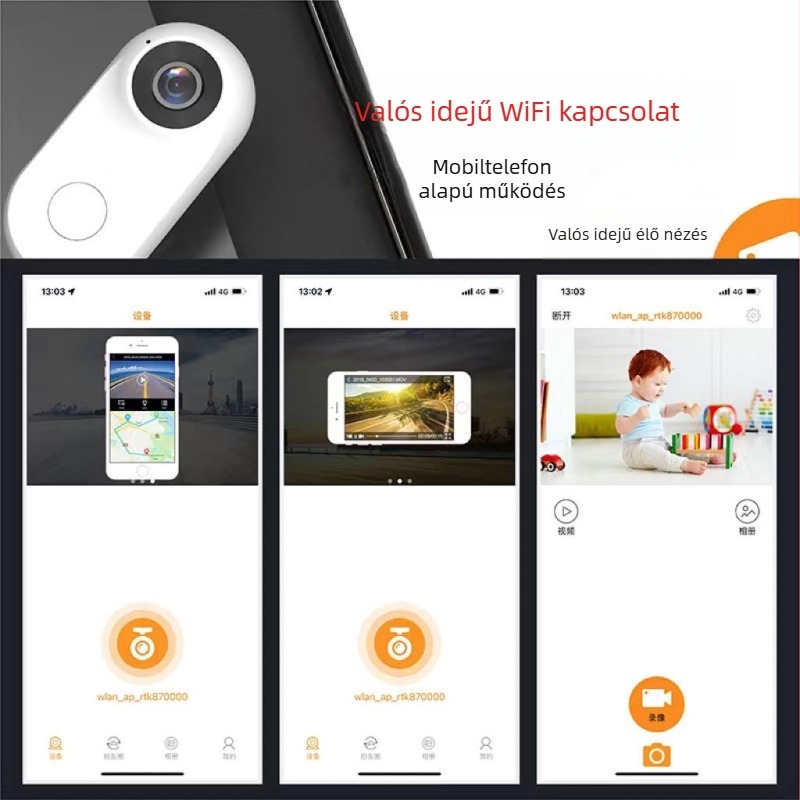 HD akciókamera WiFi-vel, 1080p, 1,5 hüvelykes LCD, CMOS 2.0MP szenzor, MicroSD kártya támogatás