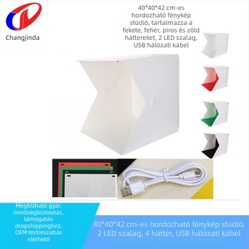 Changjinda 4-002 Mini fotóstúdió, PP anyag, kijelző 30