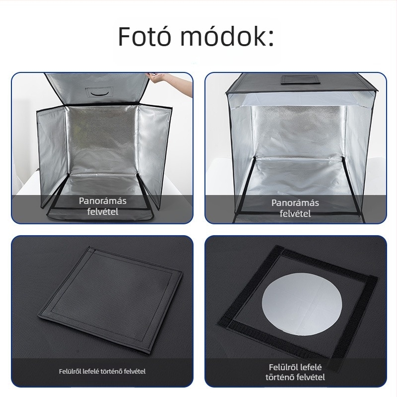 Mini összecsukható LED Softbox Fotóstúdió Doboz Csendélethez