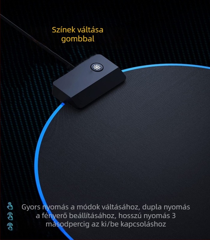 Asztali felület csuklótámasz (Model Q3, Anyag: Gumi + Szövet, Egyoldalas, Csuklótámasz, OEM)