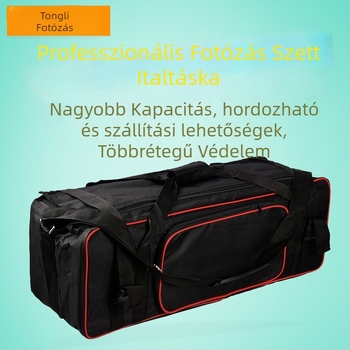 Stúdióvilágítási készlet hordozható táskával és védőtokkal, poliészter kivitel, univerzális kompatibilitás, Shenniu CB-05