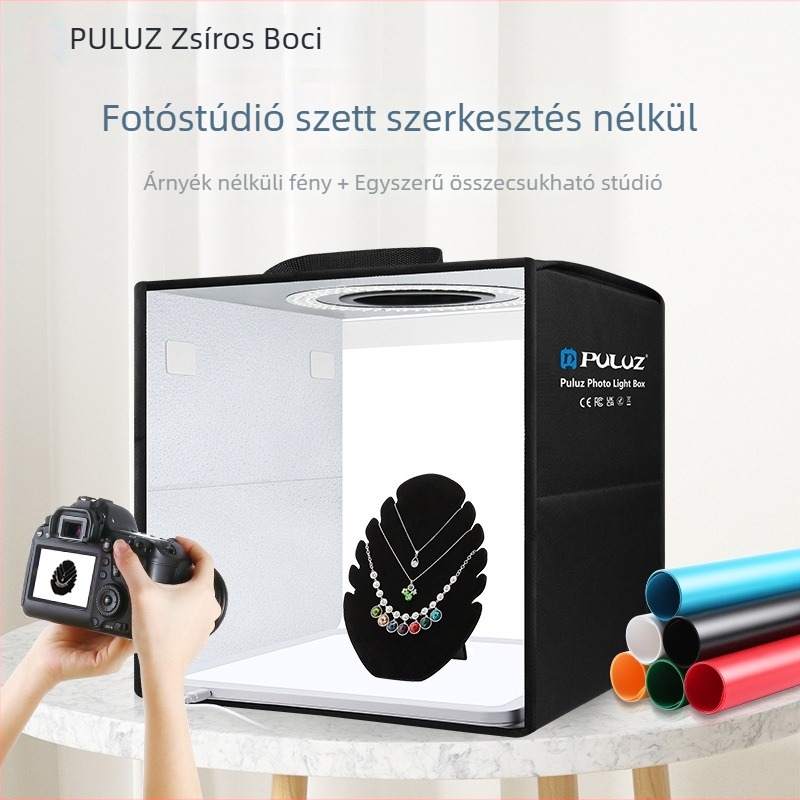 PULUZ Fat Cow árnyék nélküli stúdiólámpa készlet, hordozható és összecsukható, PKT3200, Oxford szövet, 2,46 kg