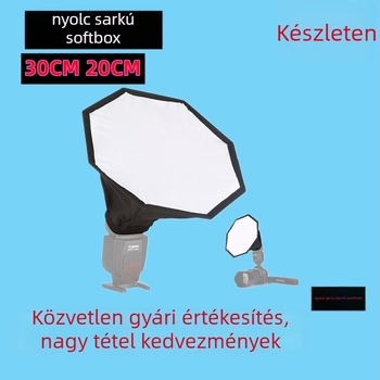 Oktogonális softbox stúdióvilágításhoz – off-camera vakuval kompatibil, összecsukható kétszintes kivitel, importált puha anyag