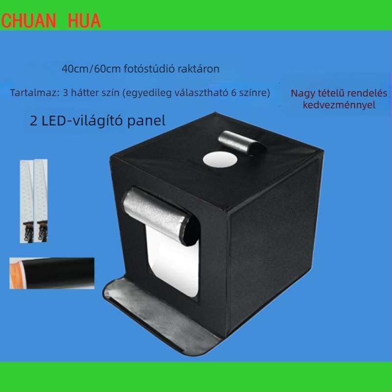 Chuanhua mini fotóstúdió importált lágyfény anyaggal, modell Photo studio, 2019-ben került piacra.