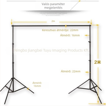 Háttérkeret fotózáshoz – alumíniumötvözet szerkezet; termékfotózáshoz ideális; modell: Background frame; tömeg: 2,5 kg; márka: Tubao image