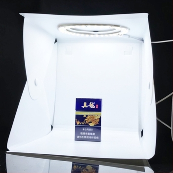 Mini LED gyűrűs fénybox – stúdió készlet ékszerek fotózásához, összecsukható