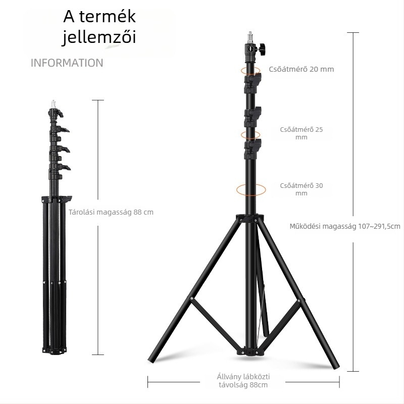 Su Ben fénylámpa állvány légnyomásos mechanizmussal, légpárnával, alumíniumötvözetből készült