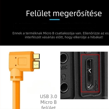 USB kamera adatkábel Mini USB interfésszel, adapterkábellel, oxigénmentes réz, hossz: 1,8–8 m