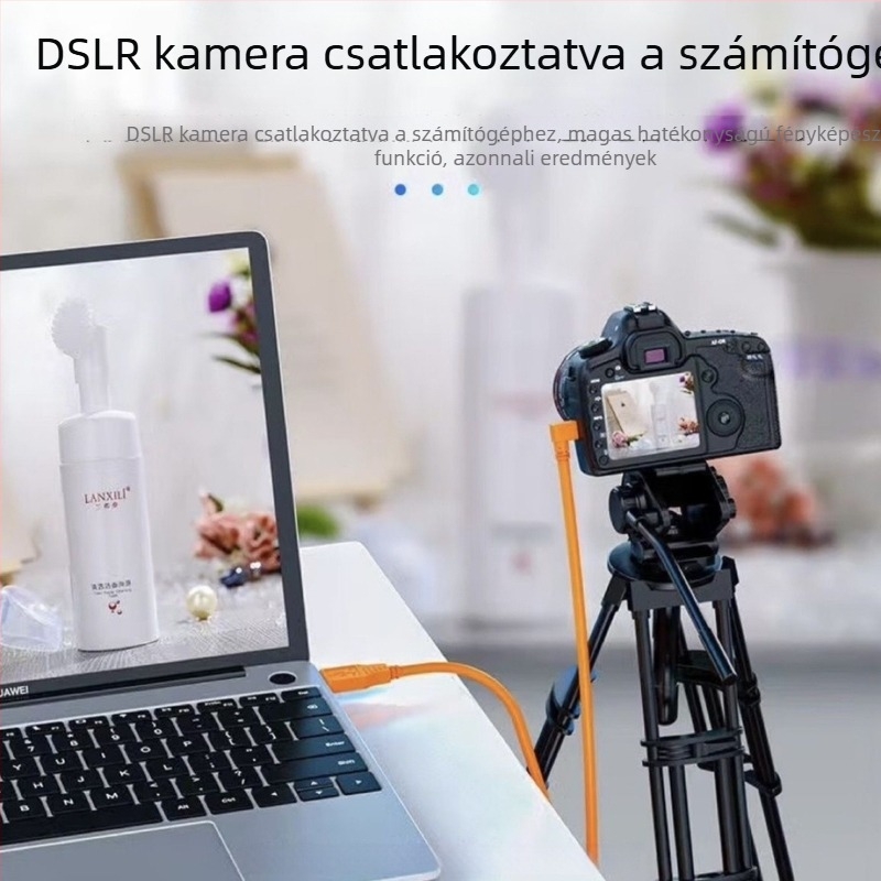 USB kamera adatkábel Mini USB interfésszel, adapterkábellel, oxigénmentes réz, hossz: 1,8–8 m