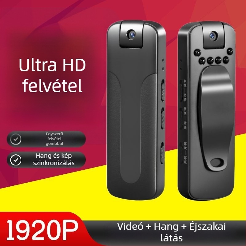 HD hordozható felvevő kültéri sportkamerához, vezeték nélküli, 1080p, mozgásérzékelés, képernyő nélkül